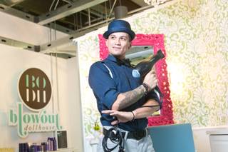 Danny Escobedo, manager at Blowout Dollhouse, a blow-dry bar at Market LV in Tivoli Village, on Wednesday, Sept. 11, 2013.